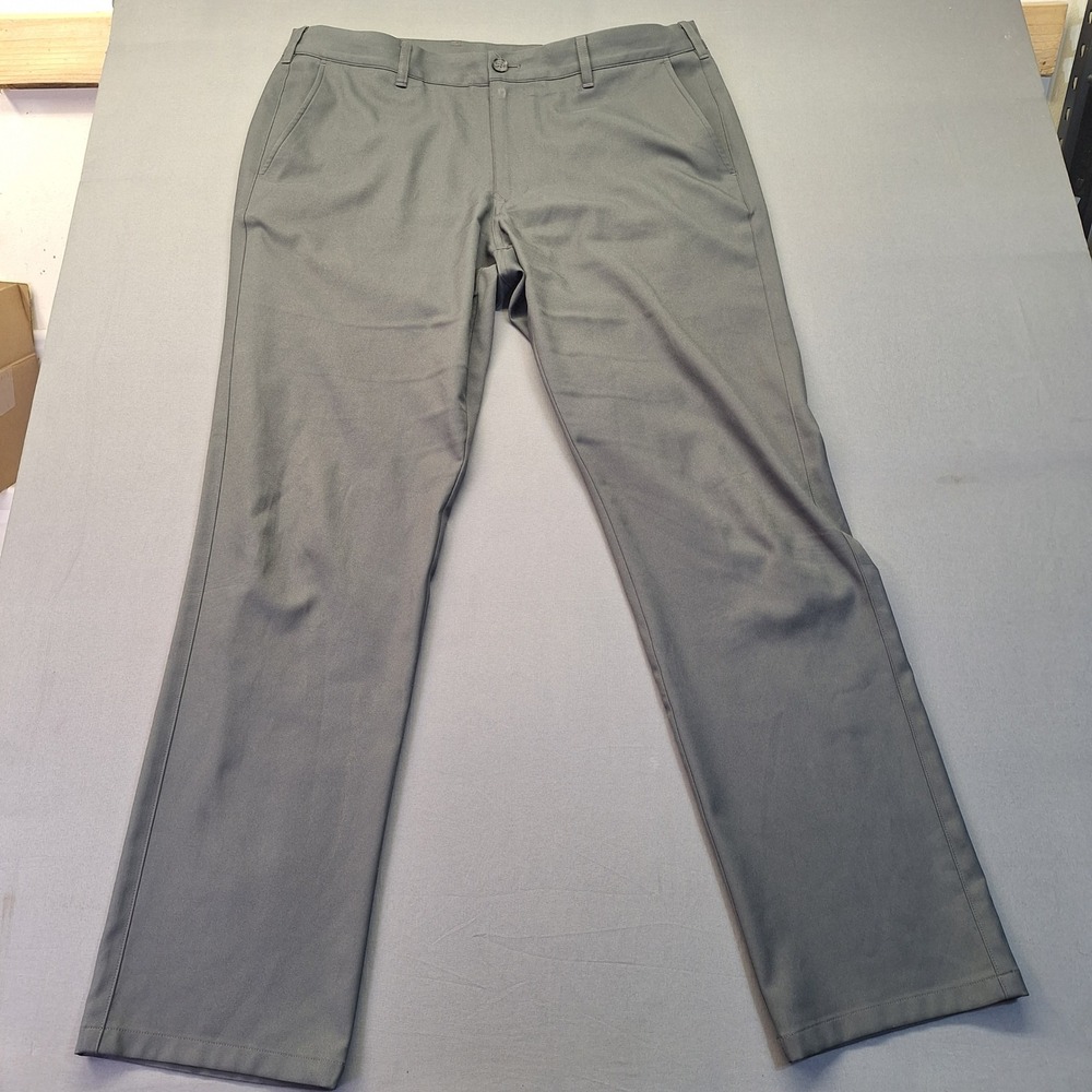 Mizzen + Main Baron Chino Athletic Fit Pants Charcoal Grey 36W 32L casual office